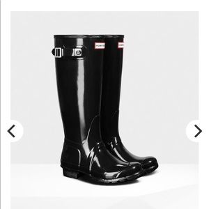Original Tall Black Gloss Hunter Rain Boots